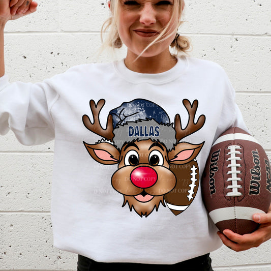 Dallas : Christmas Reindeer : Plain & Faux Sequin Included : PNG