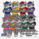 Tough Mascots | 22 Mascots Sets - 9 Colors PLUS BONUS Mascot | Google Drive Access |  Clipart | Aug26