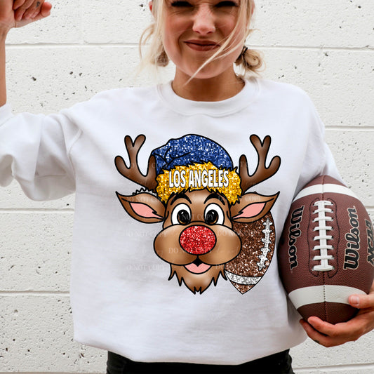 LAR : Christmas Reindeer : Plain & Faux Sequin Included : PNG