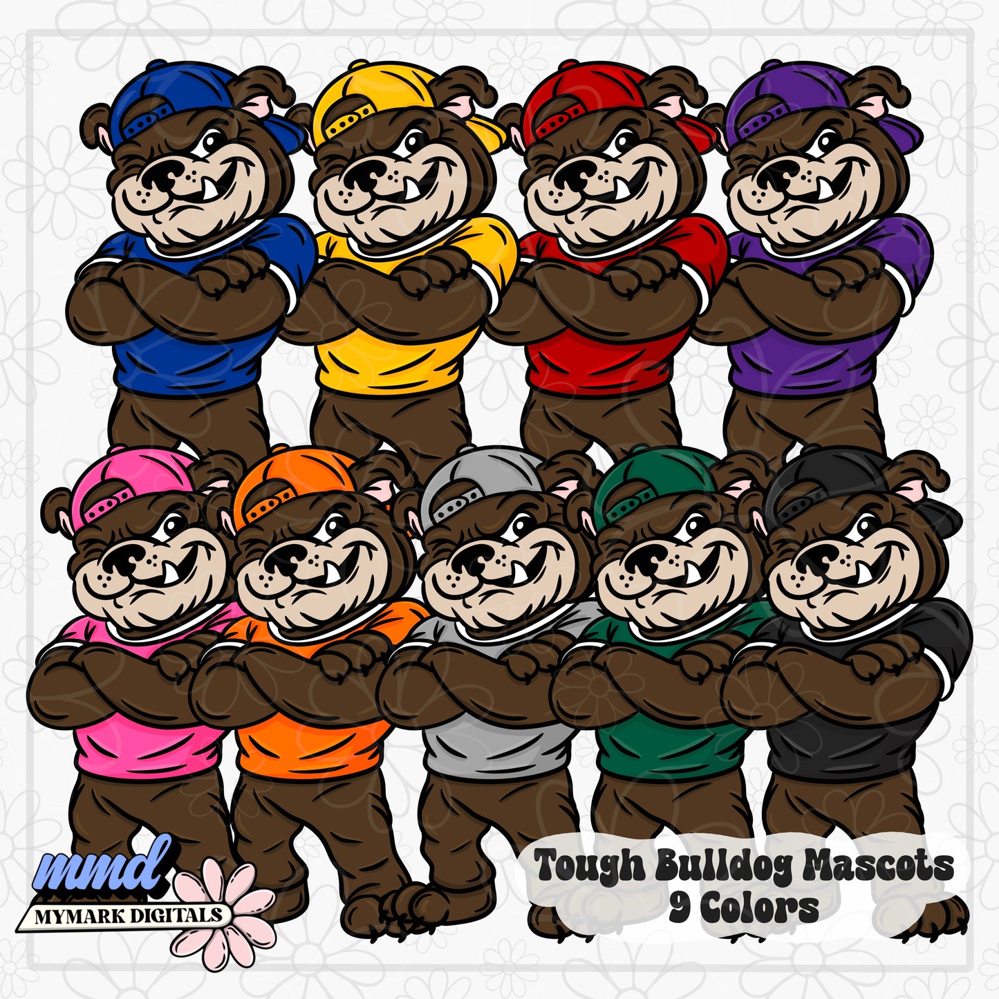 Tough Mascots | 22 Mascots Sets - 9 Colors PLUS BONUS Mascot | Google Drive Access |  Clipart | Aug26