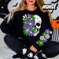 Never Trust The Living Floral Skull : Sleeve Set : PNG