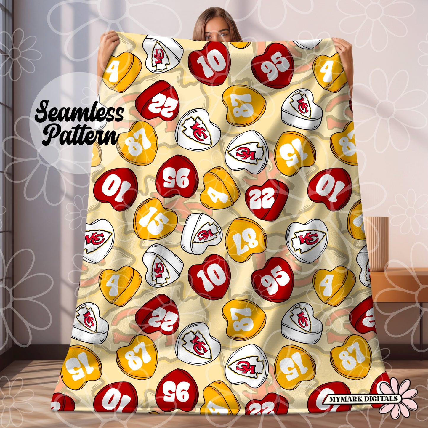 Conversation Heart Seamless | Multiple Options | PNG