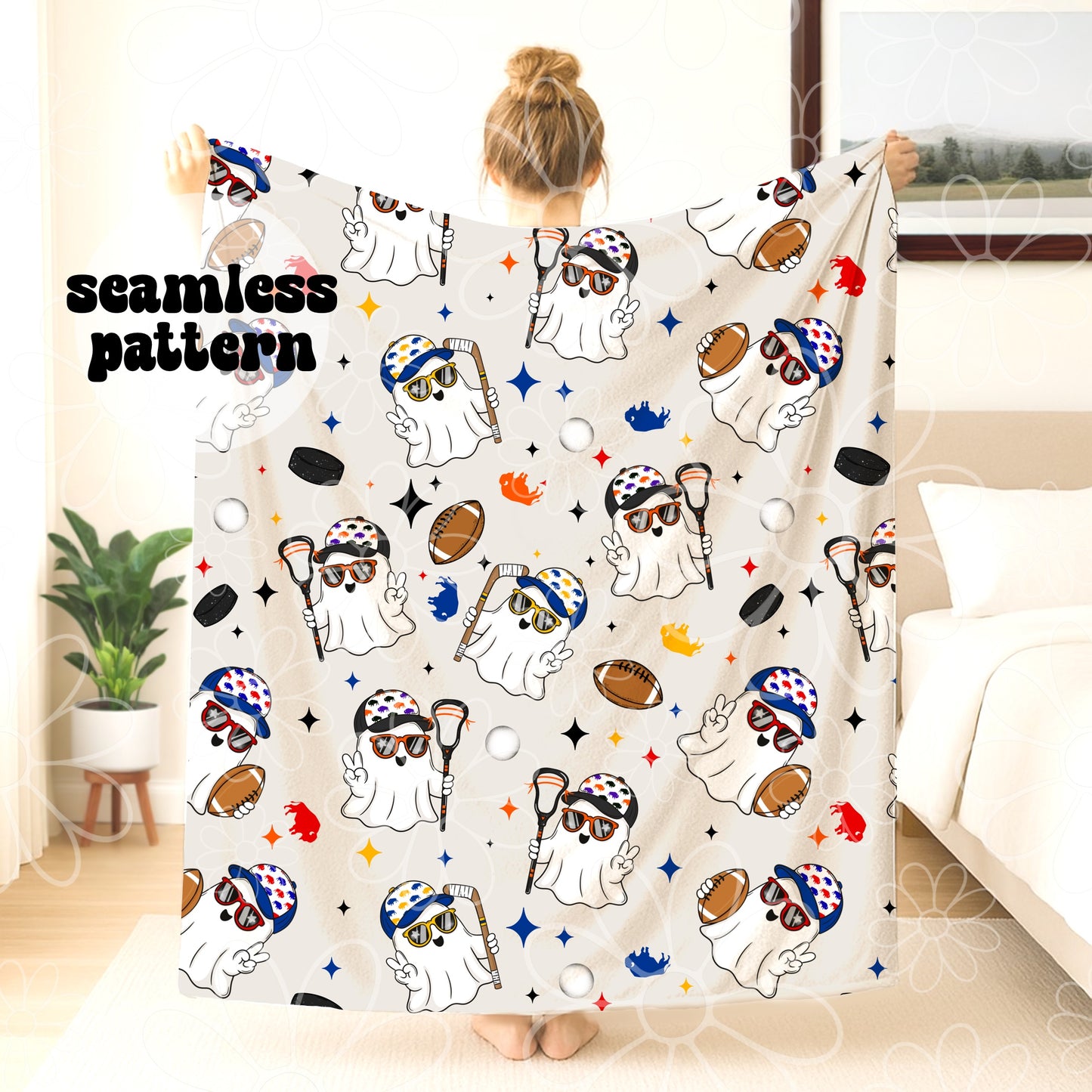 Buffalo Sports Ghosties Seamless | Repeating Pattern