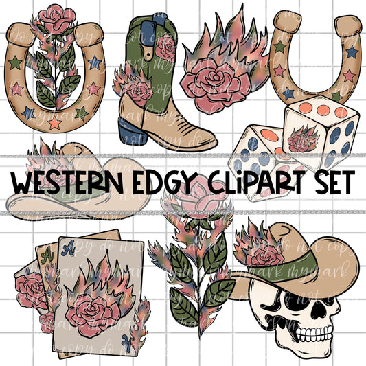Western Rose CLIPART - June Clipart 25