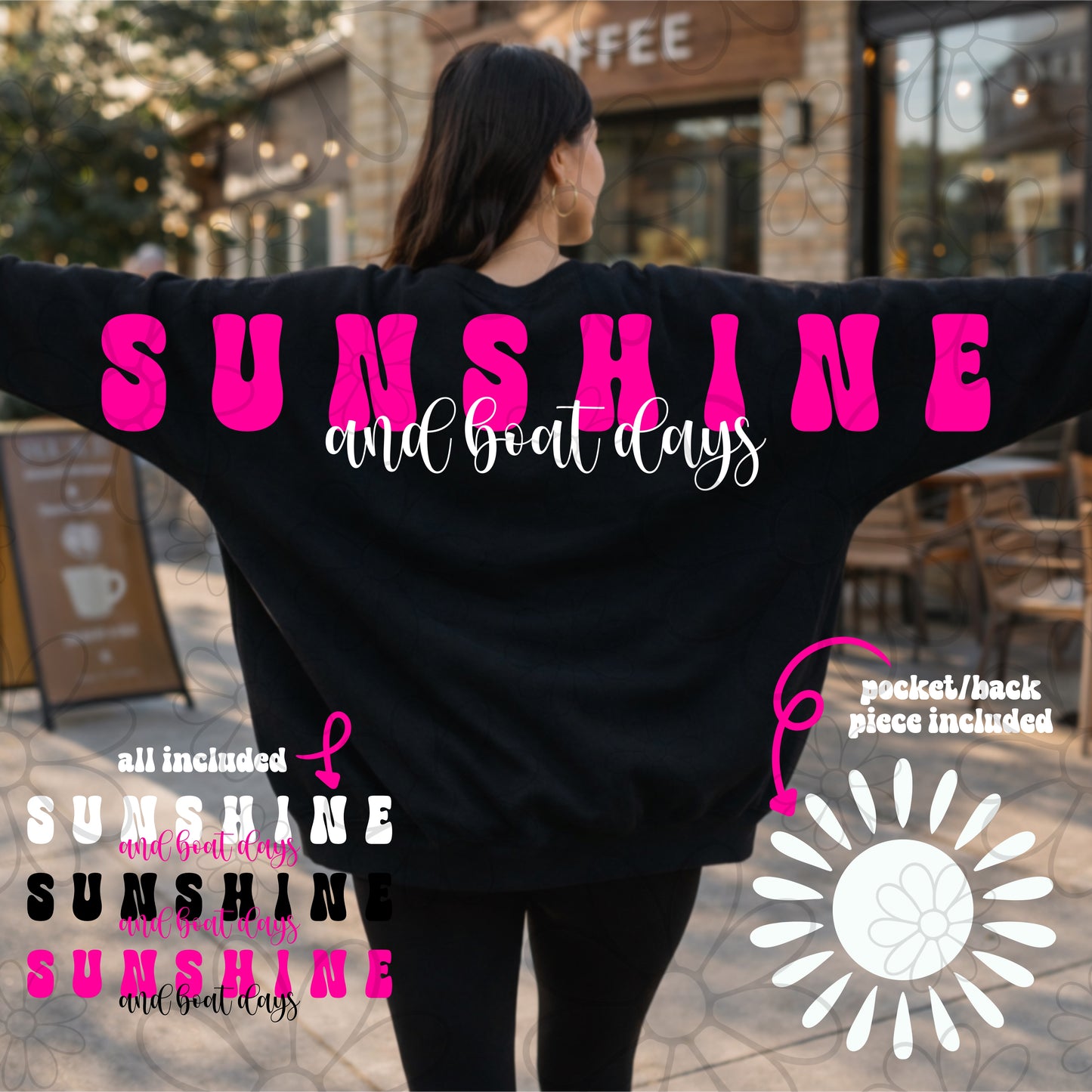 Sunshine & Boat Days Wingspan Big Back | PNG | FDD