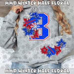 Winter Half Floral | Multiple Options | PNG