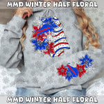 Winter Half Floral | Multiple Options | PNG