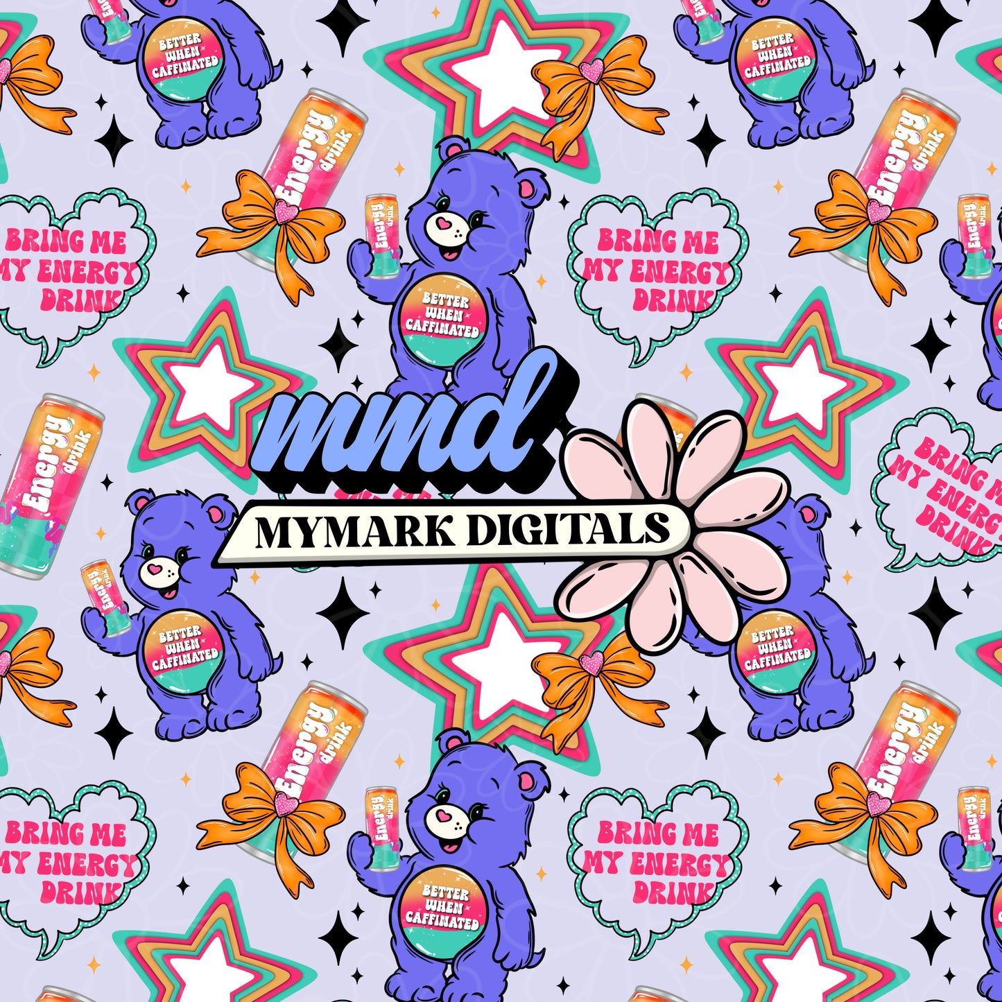 Energy Drink Seamless | Repeating Pattern | FDD