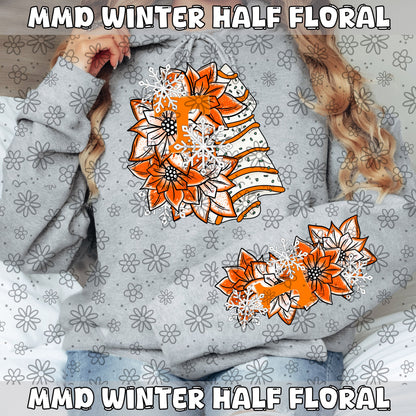 Winter Half Floral | Multiple Options | PNG