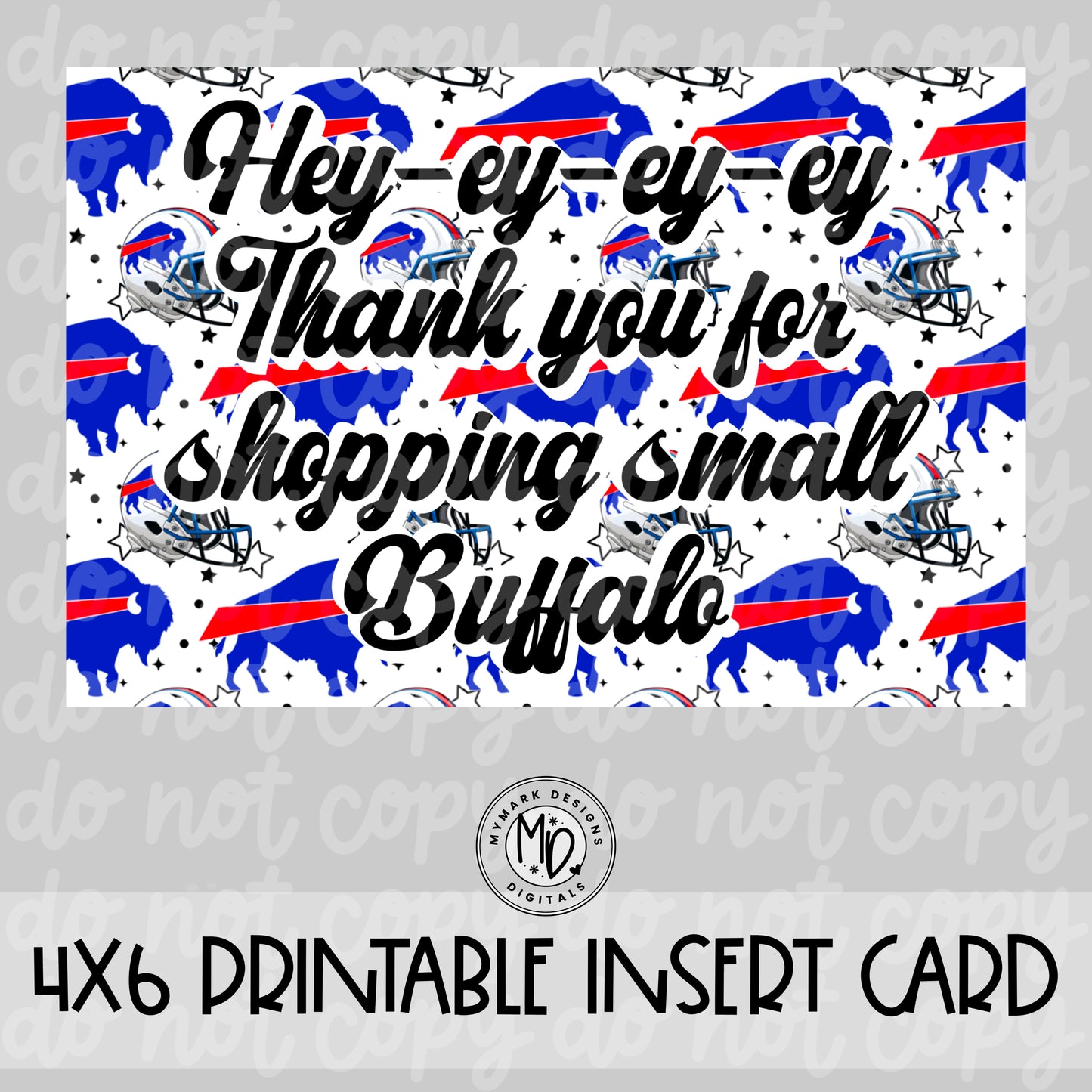 Buffalo : Insert Card Design: 4x6 : PNG