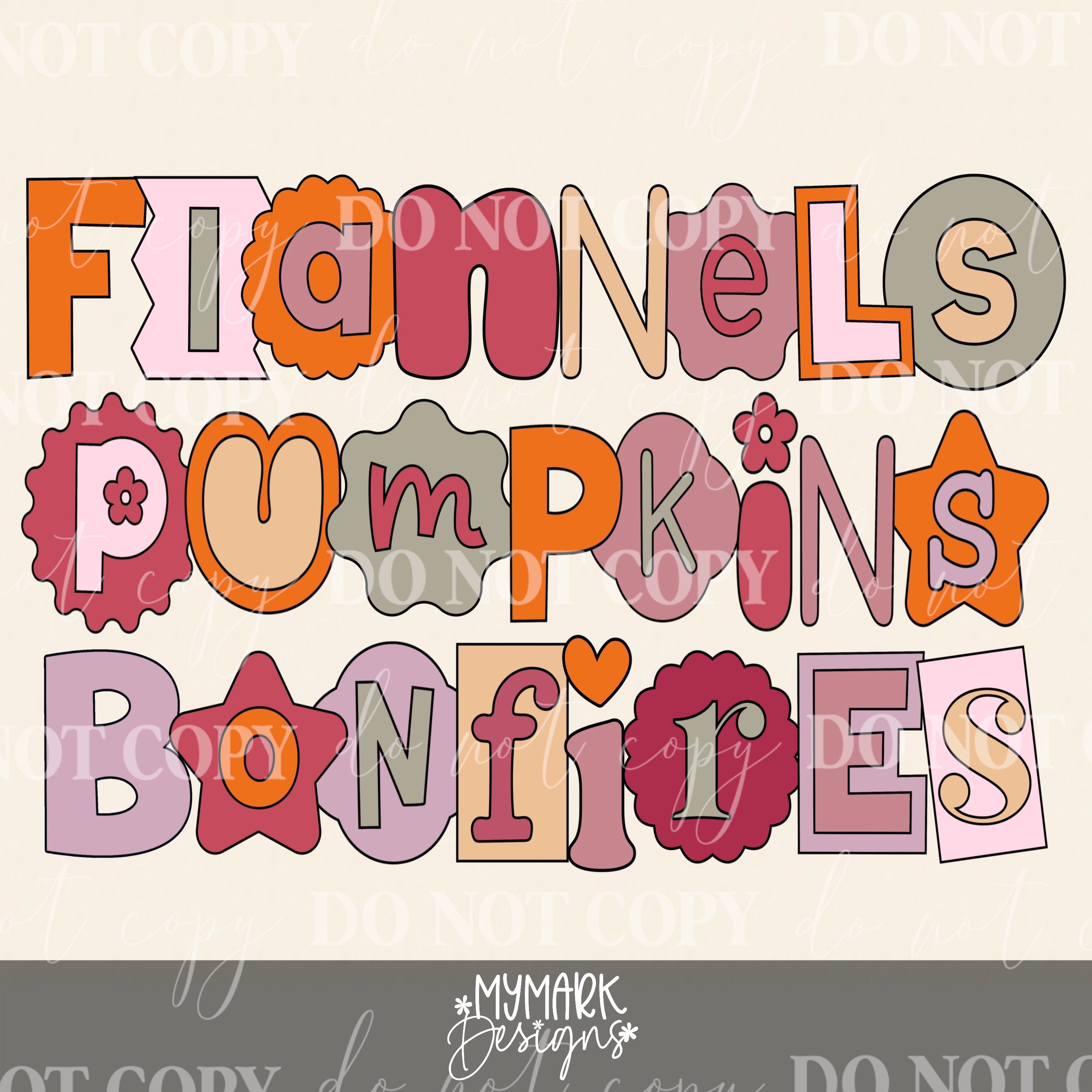 Flannels Pumpkins Bonfires : PNG – MYMARK Digitals