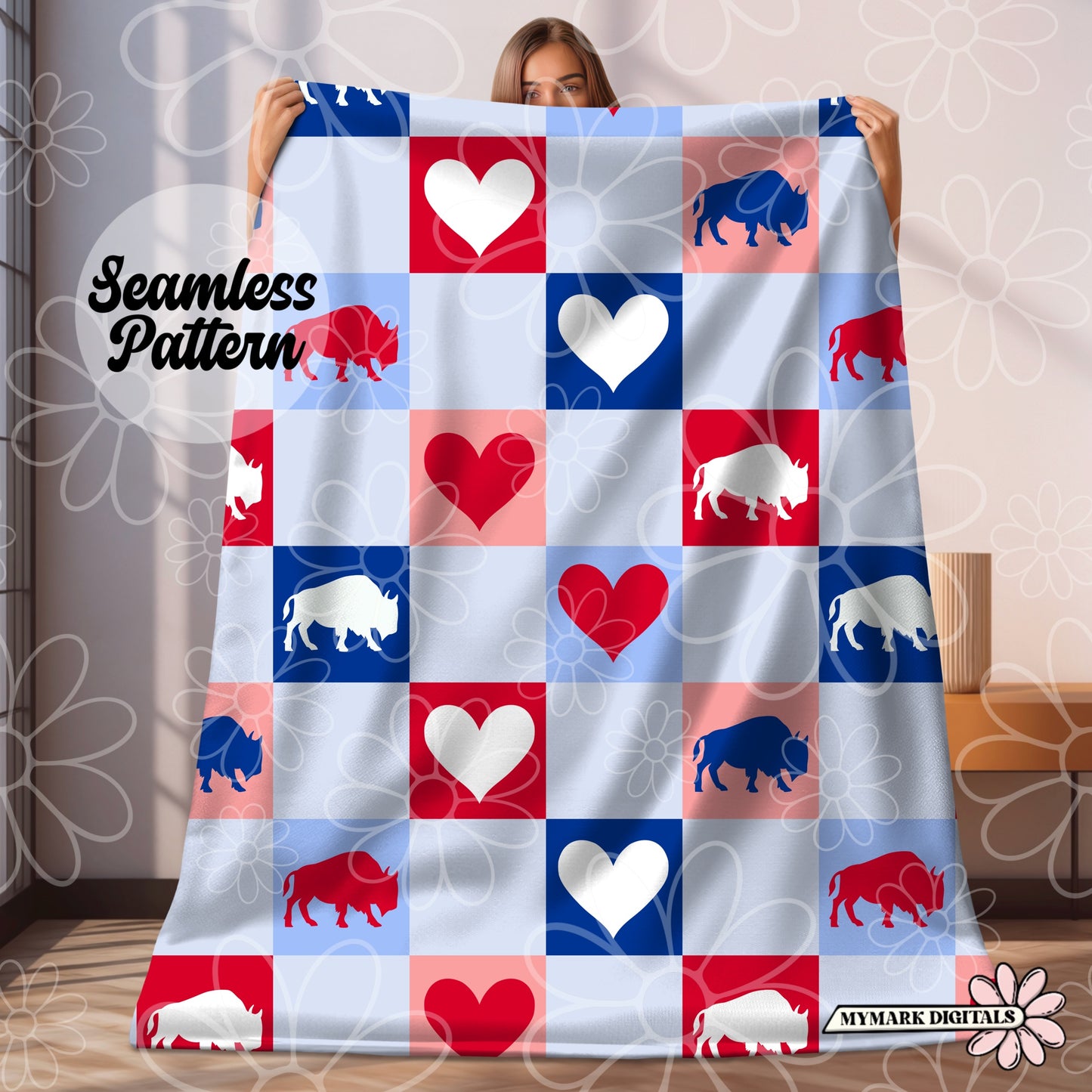 Buffalo Checker Valentine Seamless | 3 PNGS | Jan 26'