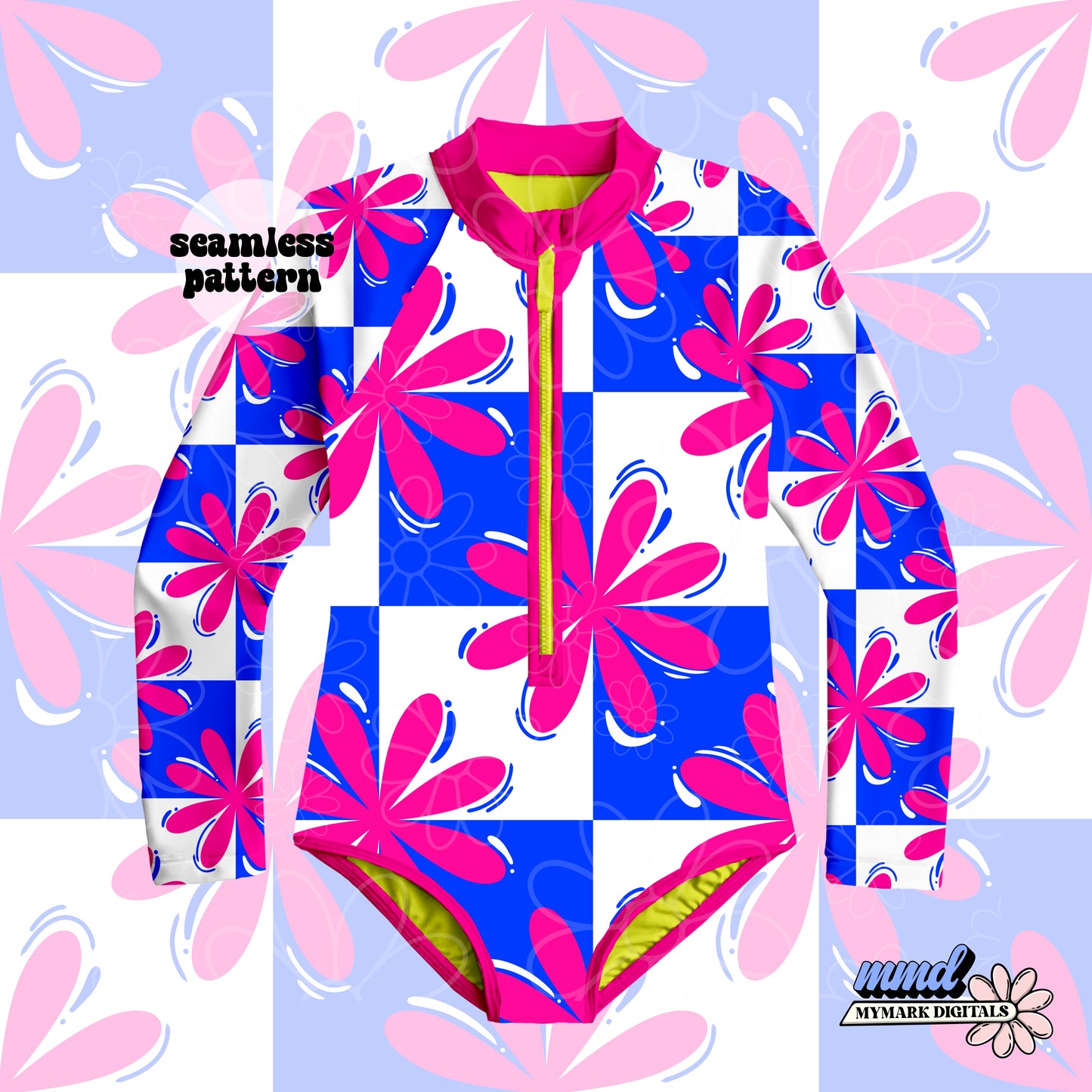 Floral Neon Seamless | Swim Safe | Repeating Pattern | February 26
