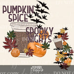 Pumpkin Spice Spooky Nights (spine/sleeve included) : PNG