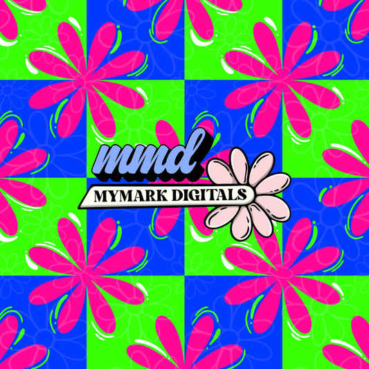 Lime Floral Neon Seamless | Swim Safe | Repeating Pattern | February 26