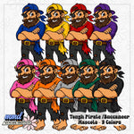 Tough Mascots | 22 Mascots Sets - 9 Colors PLUS BONUS Mascot | Google Drive Access |  Clipart | Aug26