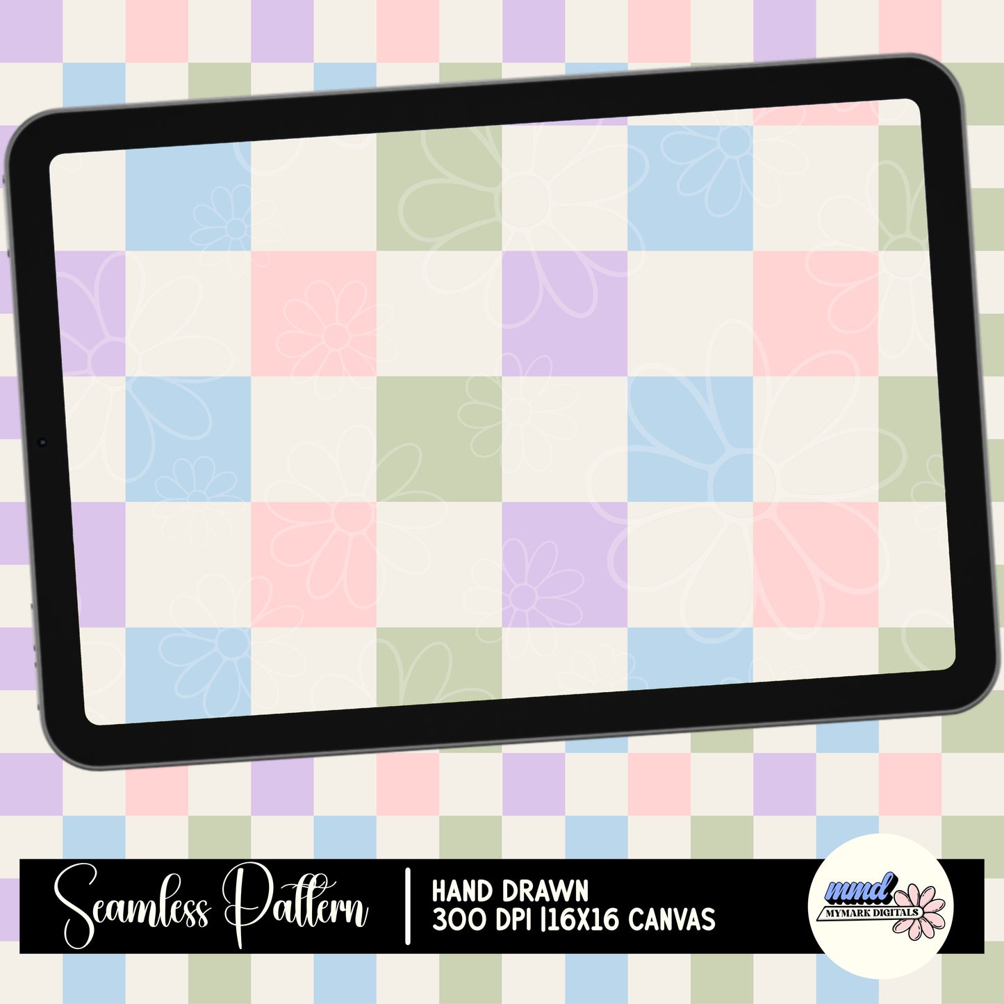 Pastel Checker Seamless | Repeating Pattern | February 26