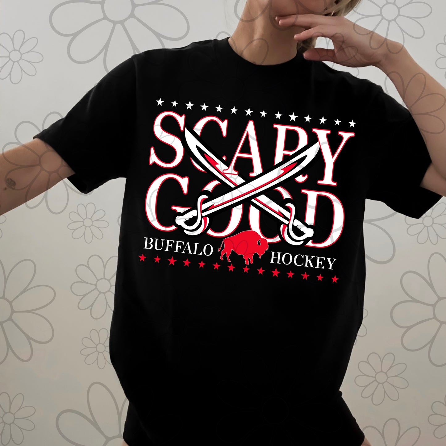 Scary Good Retro Buffalo Hockey | PNG |