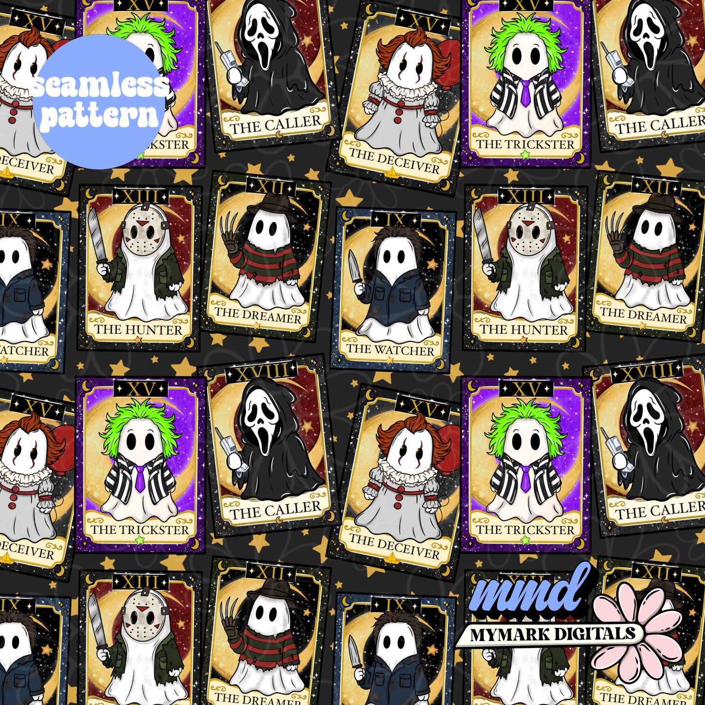 Tarot Horror Ghosts Seamless | June 2026
