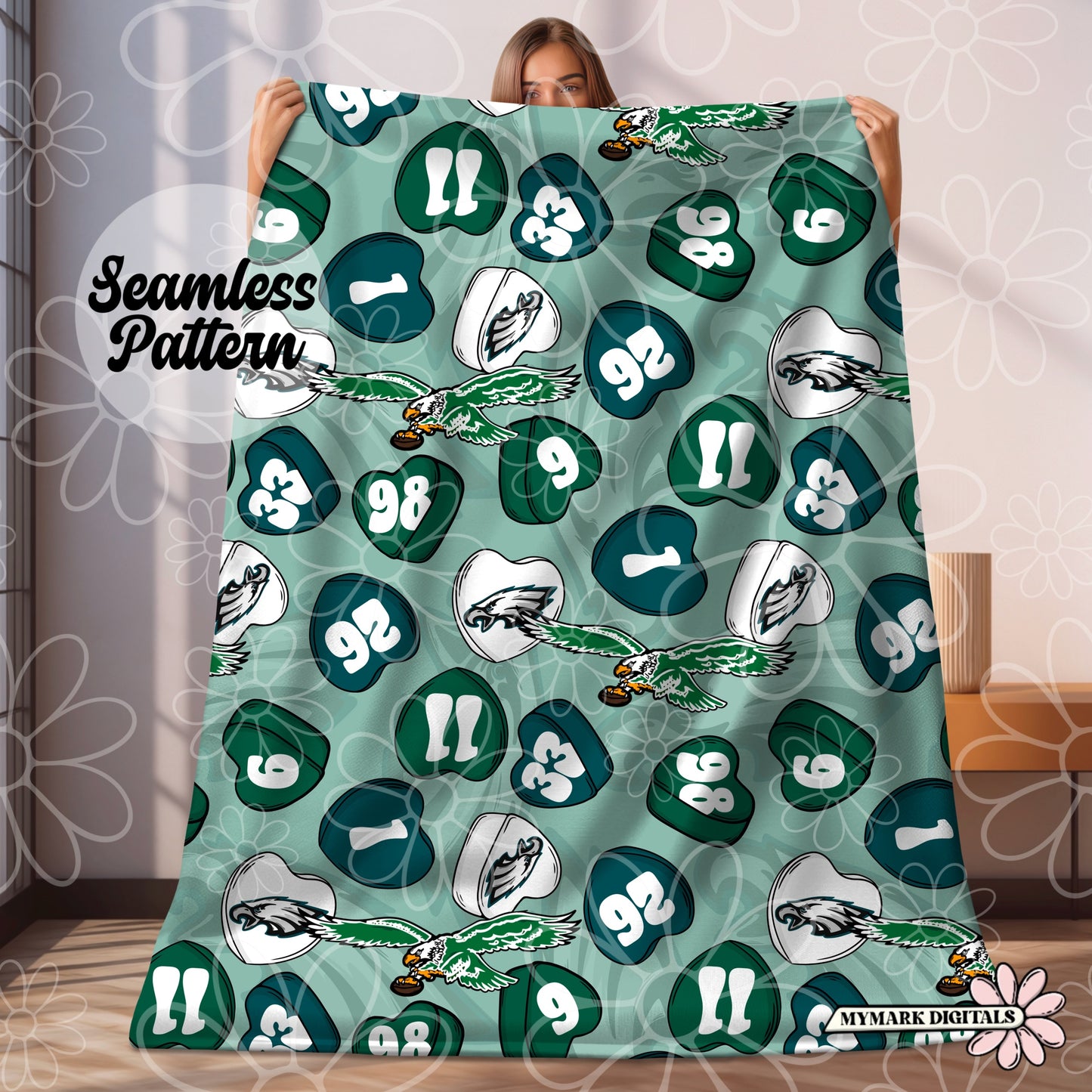 Conversation Heart Seamless | Multiple Options | PNG