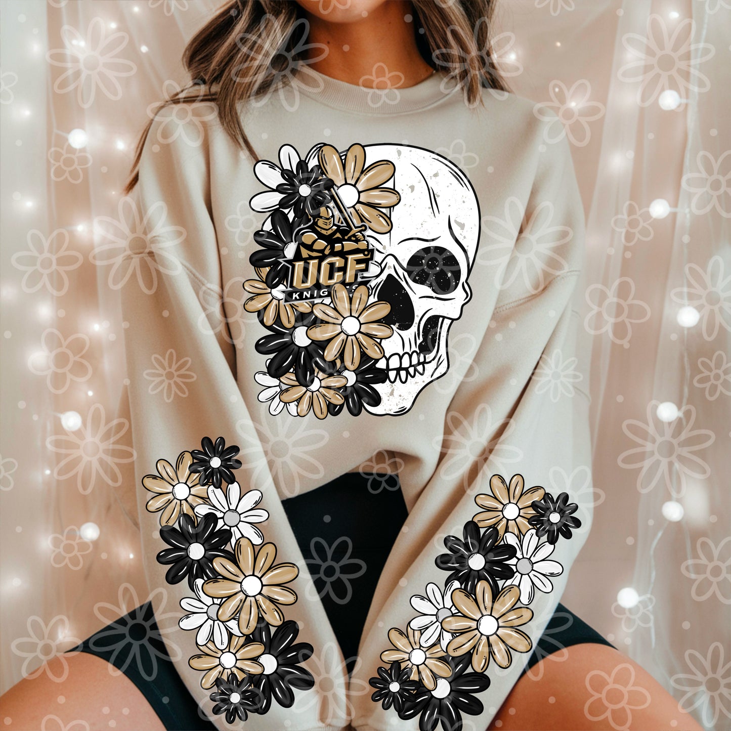 COLLEGE SERIES - Skull Half Floral