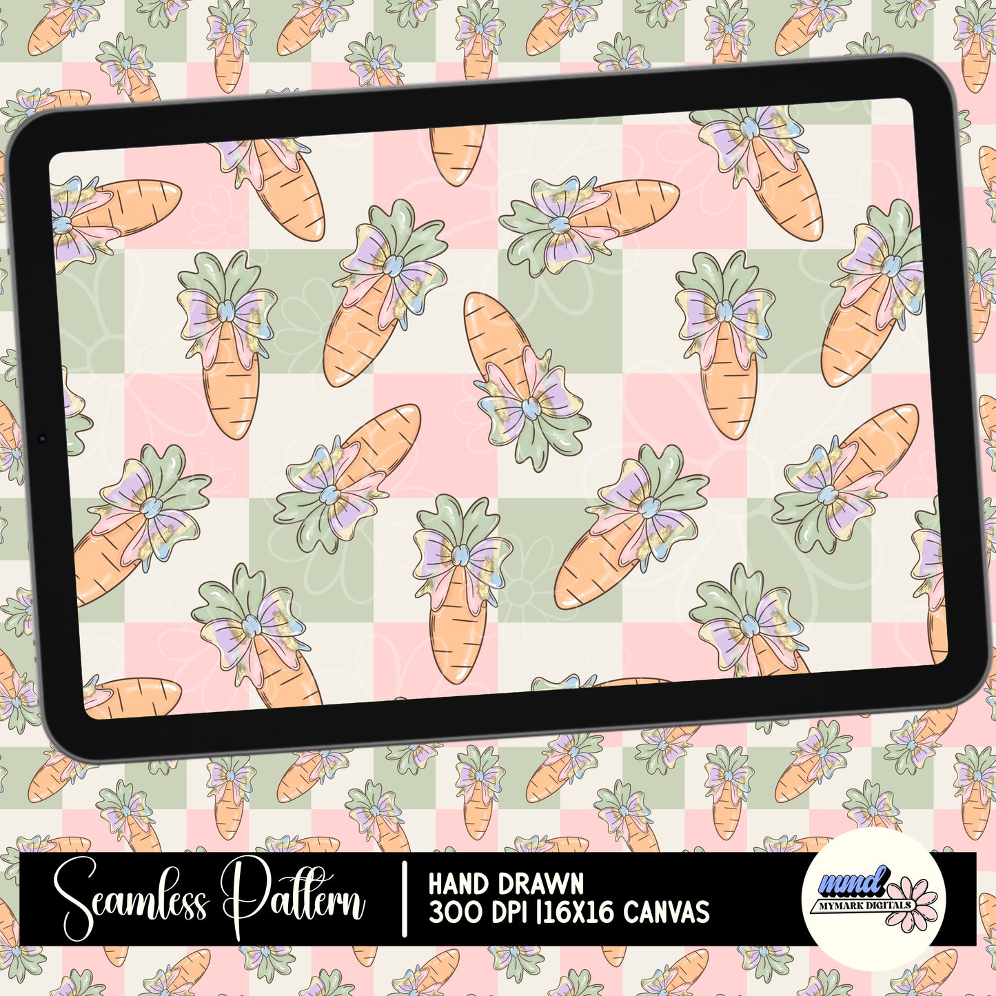 Carrot Seamless | Repeating Pattern | February 26a