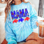 MAMA : Buffalos : Springy Red & Blue  : PNG