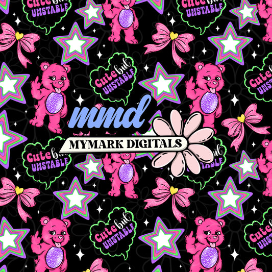 Cute But Unstable Seamless | Repeating Pattern | FDD