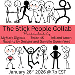 Stick Figure Collab - NBD x  MYMARK x Texan4k x Ink+Amen x DbsDesigns