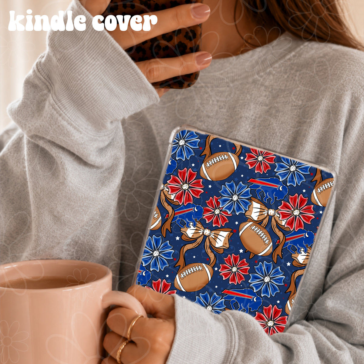 Buffalo Football Floral Seamless | Repeating Pattern