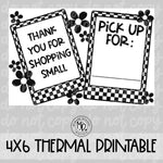 Retro Cards : Thermal Label Designs (3 Included) : 4x6 : PNG