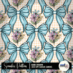 Spring Blue Bow Seamless | Repeating Pattern | February 26