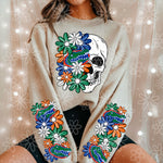 COLLEGE SERIES - Skull Half Floral