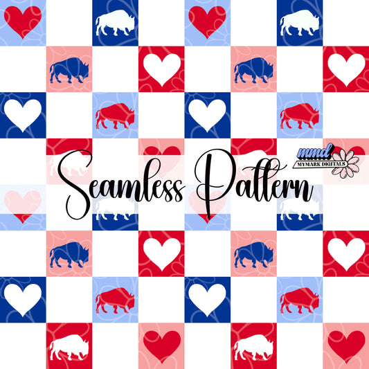 Buffalo Checker Valentine Seamless | 3 PNGS | Jan 26'