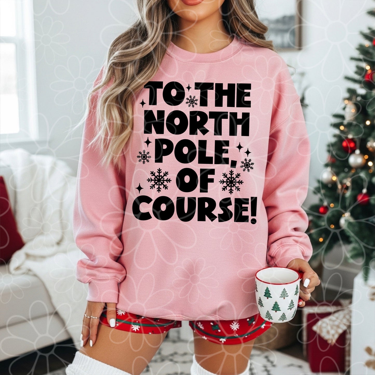 The North Pole Of Course | Single Color | PNG