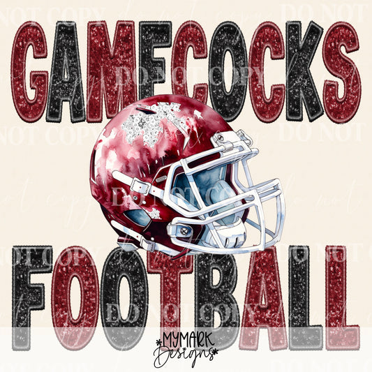 Gamecocks :  Sequin faux embroidery : PNG (NOT in Faux Embroidery Drive 🚨) college