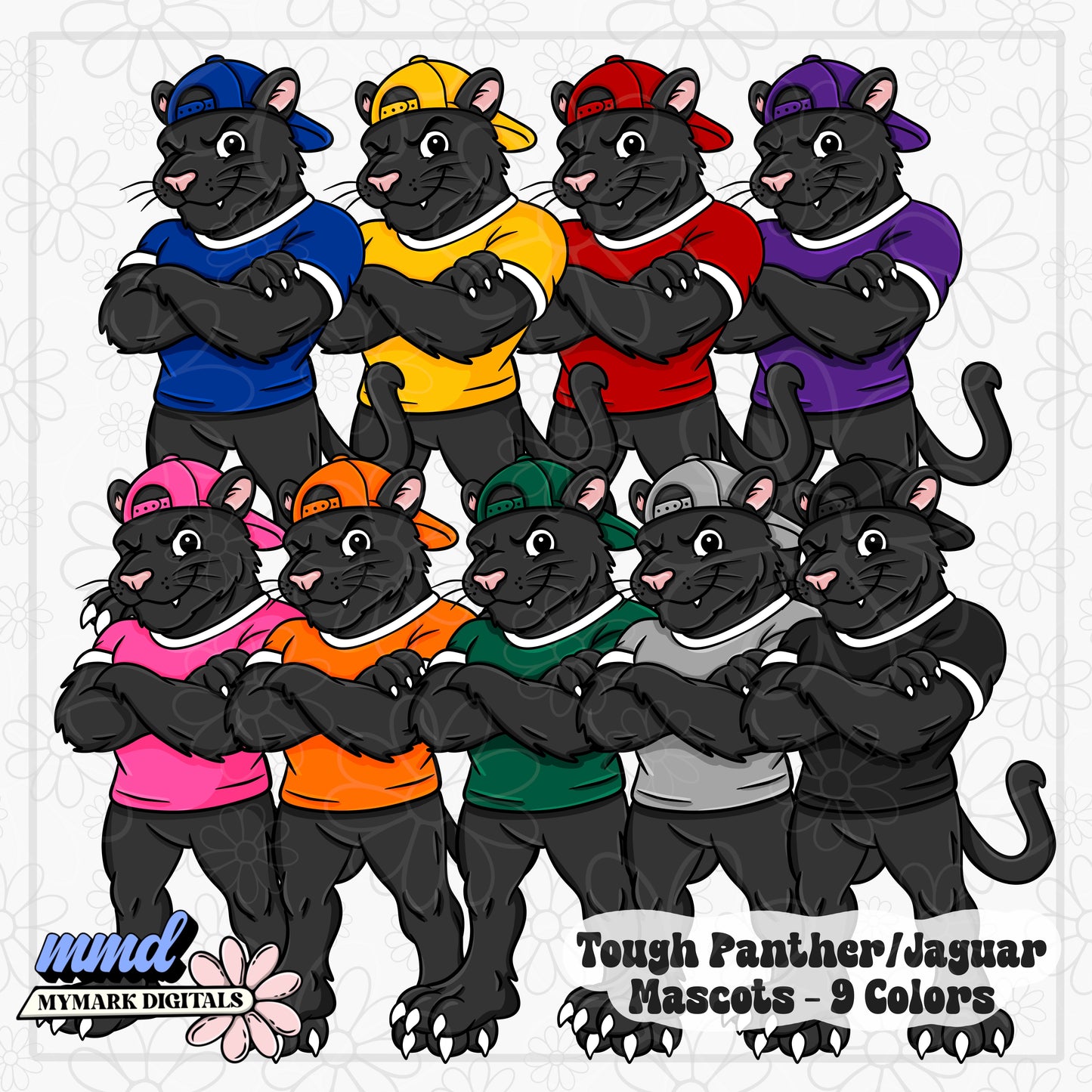 Tough Mascots | 22 Mascots Sets - 9 Colors PLUS BONUS Mascot | Google Drive Access |  Clipart | Aug26