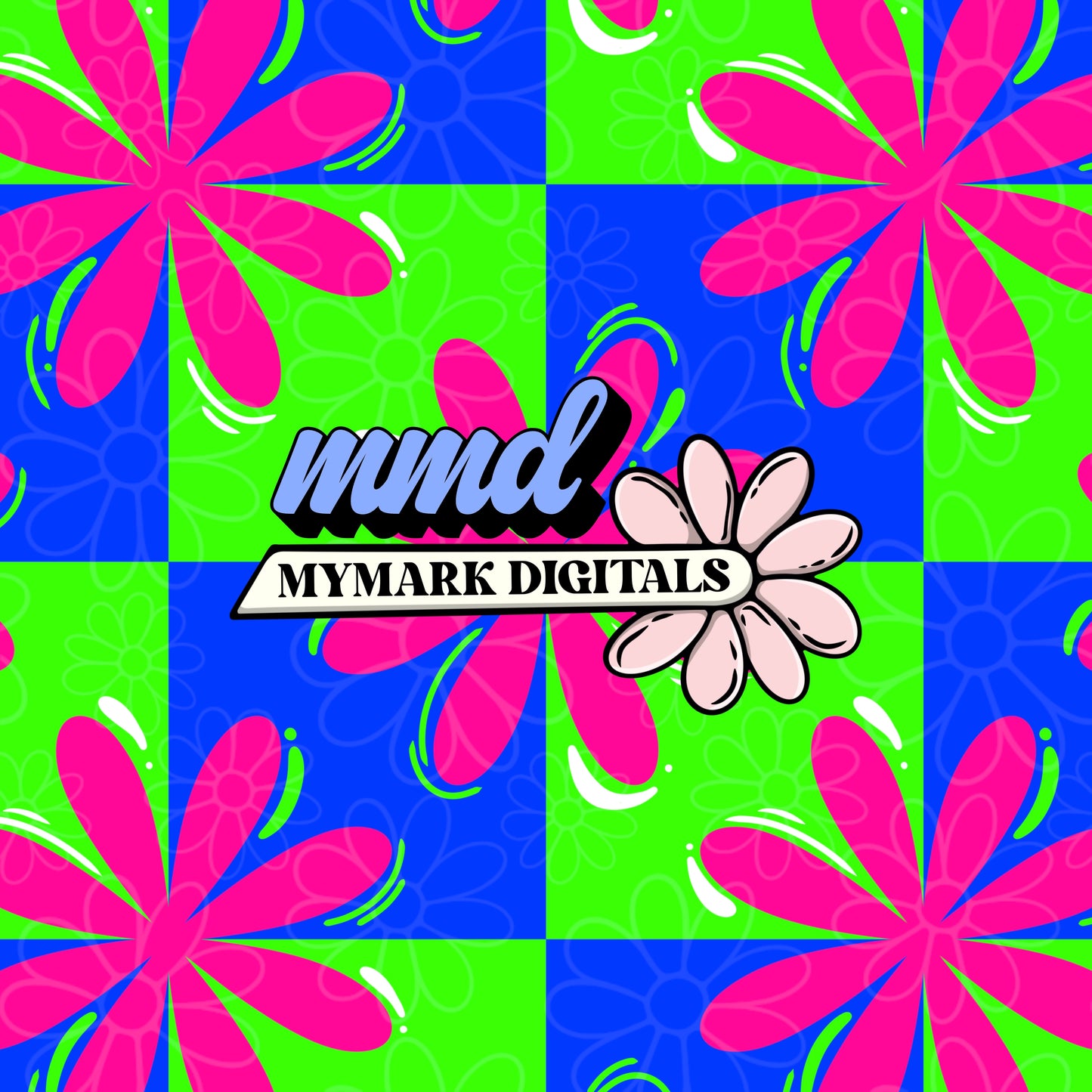 Lime Floral Neon Seamless | Swim Safe | Repeating Pattern | February 26