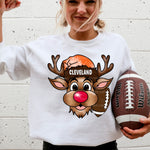 Cleveland : Christmas Reindeer : Plain & Faux Sequin Included : PNG