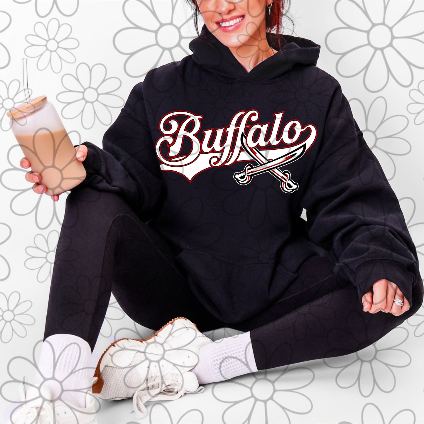Retro Buffalo Hockey | PNG | Goat