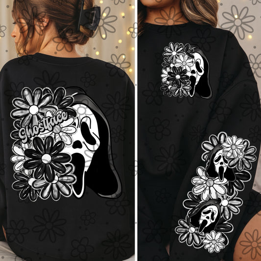 GF Half Floral Glitter : Sleeve Set : PNG