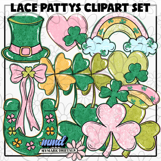 Lace St Patricks Clipart | JAN 26