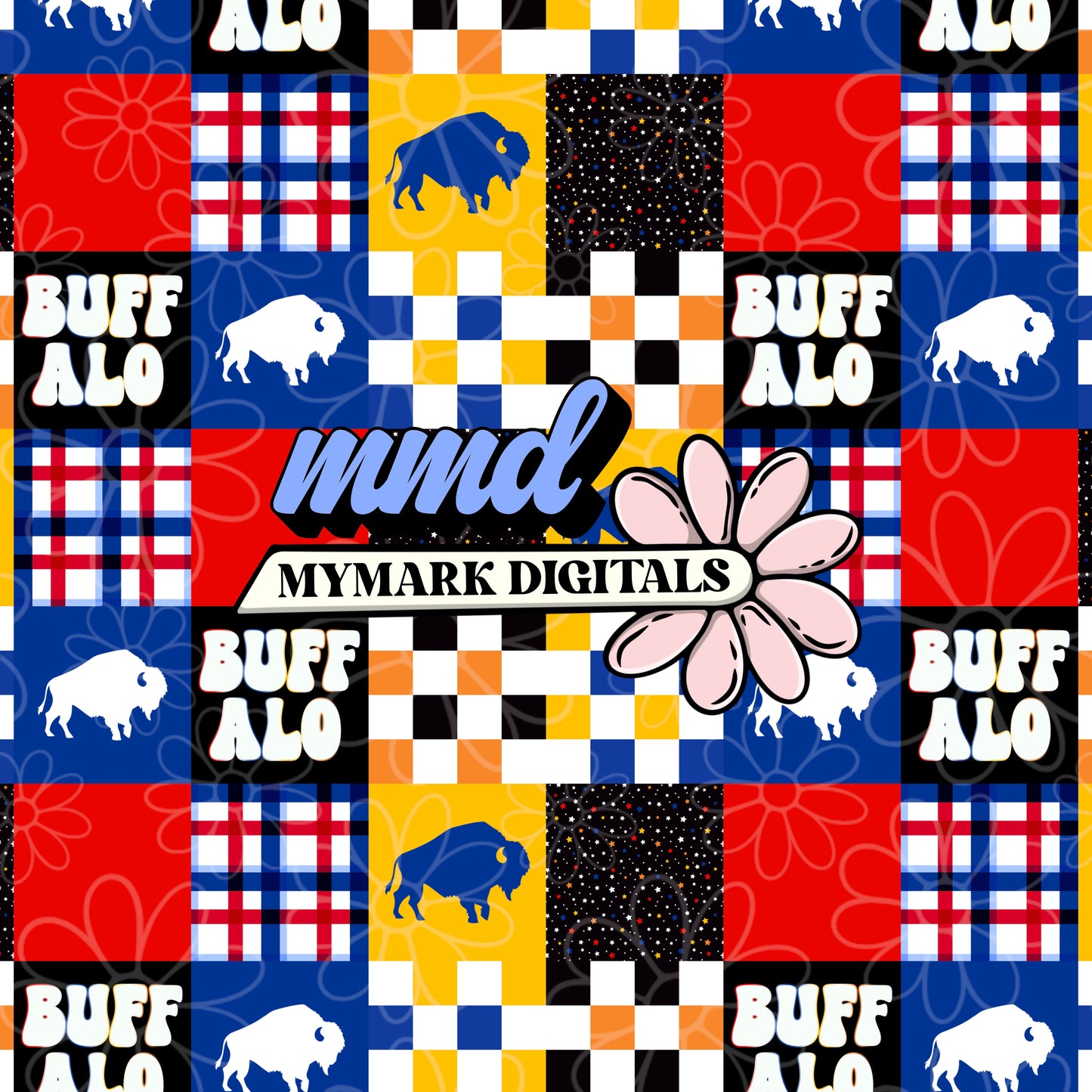One Buffalo Seamless | Repeating Pattern