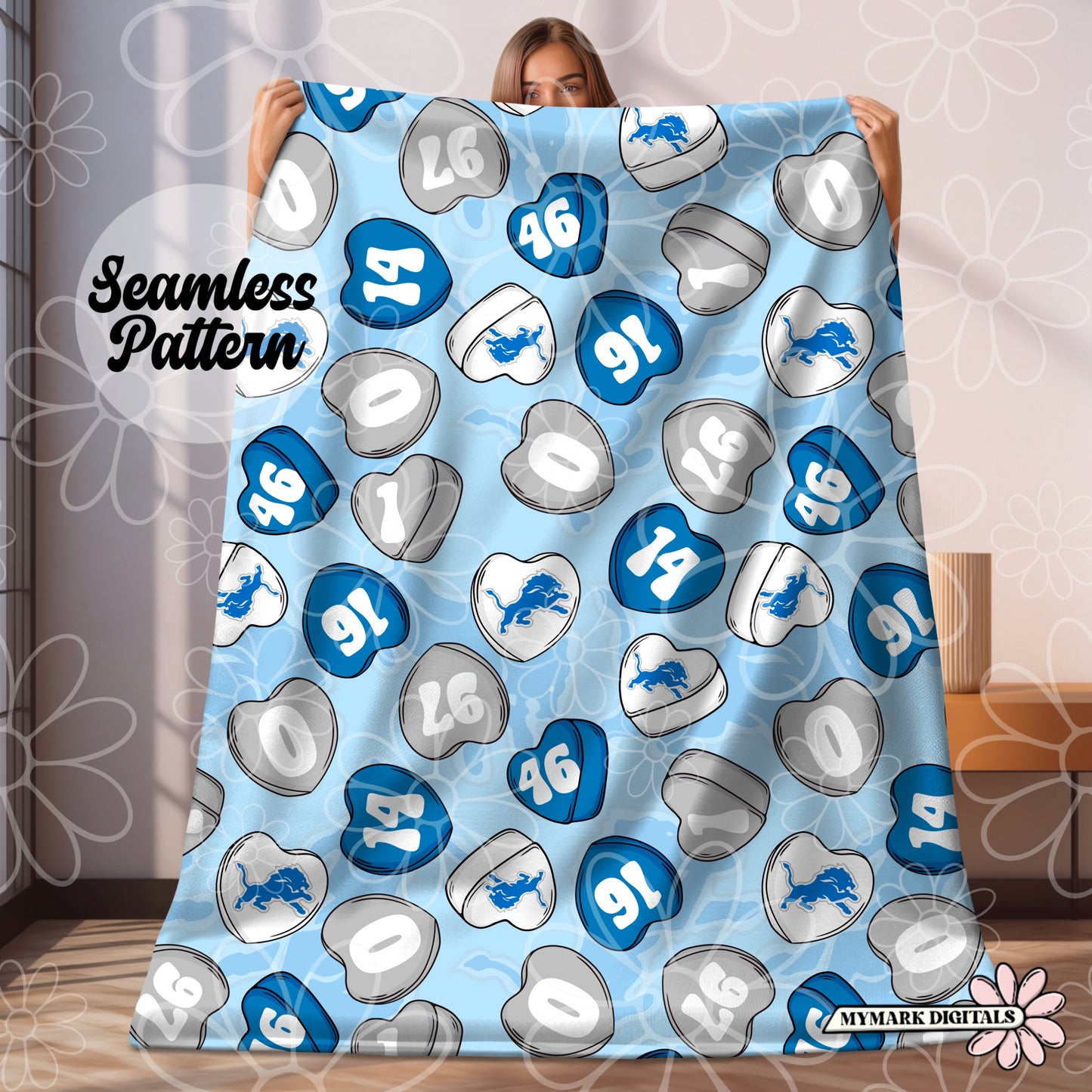 Conversation Heart Seamless | Multiple Options | PNG