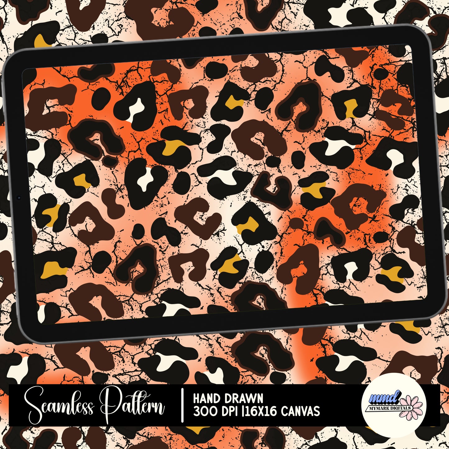 Orange Animal Print Seamless | Repeating Pattern | FDD