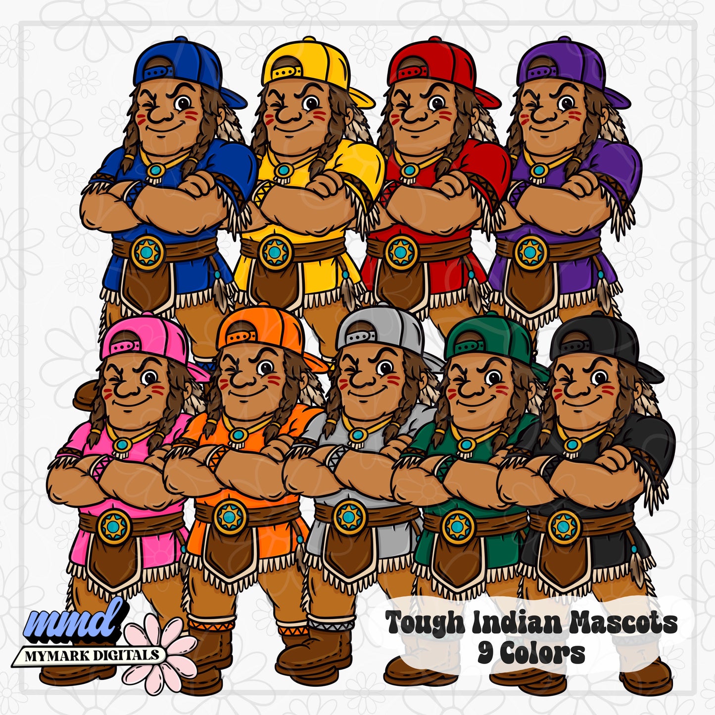 Tough Mascots | 22 Mascots Sets - 9 Colors PLUS BONUS Mascot | Google Drive Access |  Clipart | Aug26