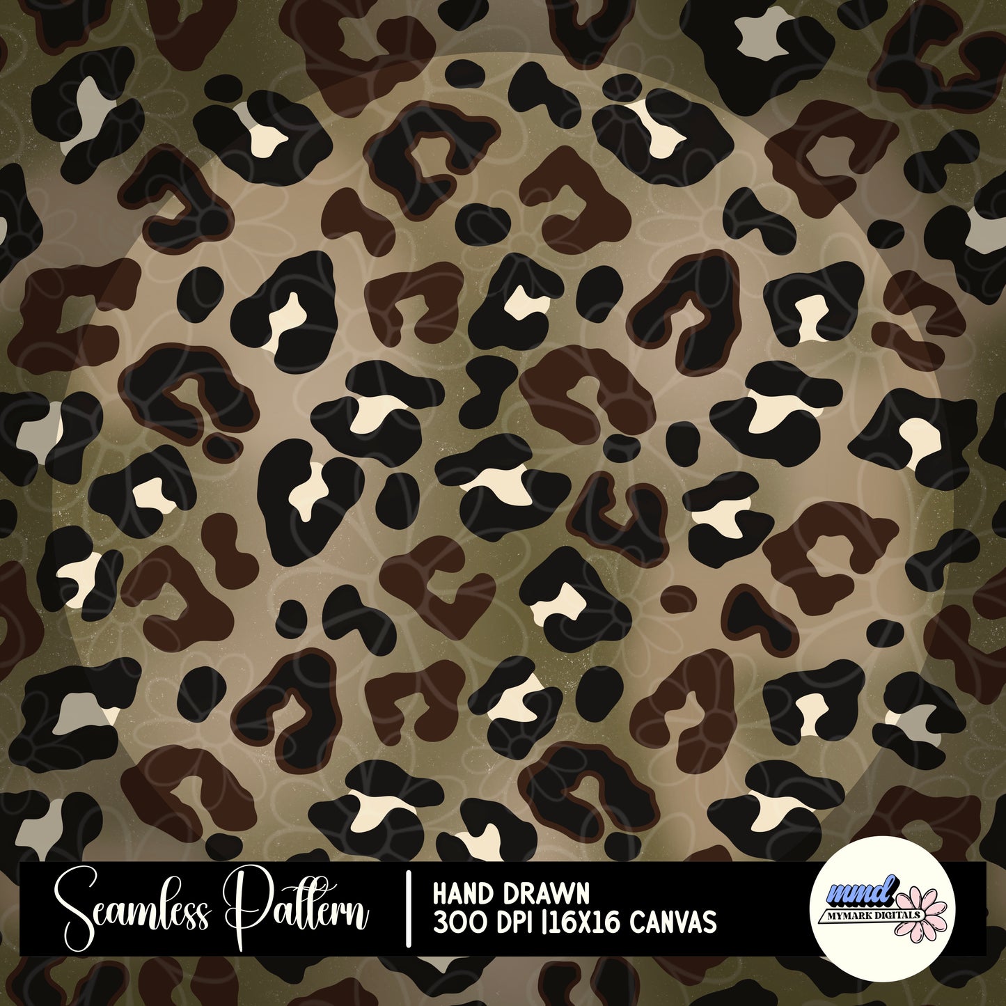 Olive Animal Print Seamless | Repeating Pattern | January 2025