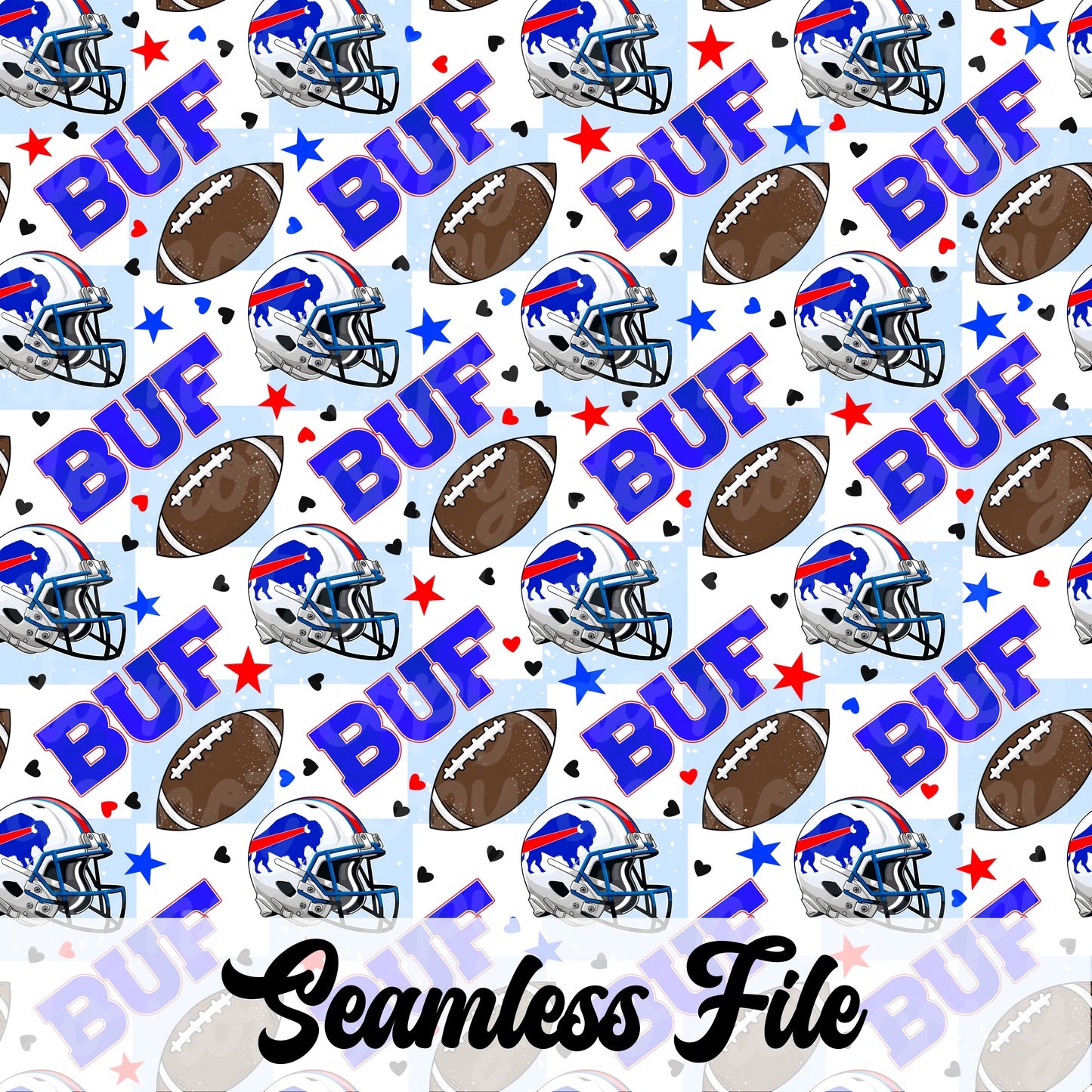 Football Buffalo  : seamless : PNG