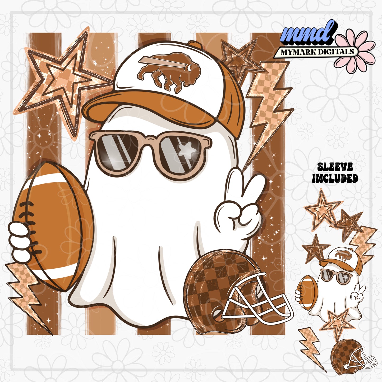 Buffalo Football Season Ghost With Sleeve PNG