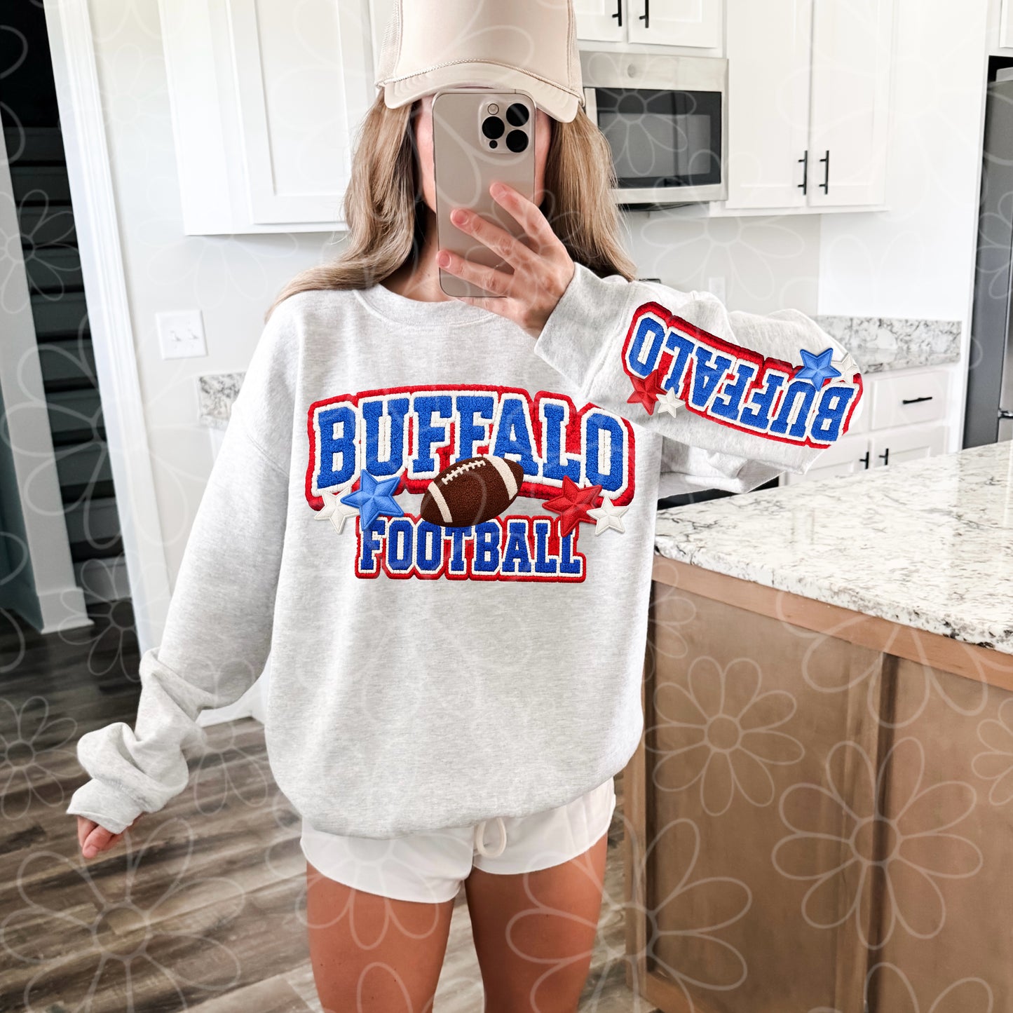 Buffalo Football Faux Chenille PNG